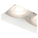 Moderní vestavné bodové svítidlo bílé GU10 bez omítky 2-světlo - Oneon