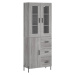 vidaXL Skříň highboard šedá sonoma 69,5 x 34 x 180 cm kompozitní dřevo