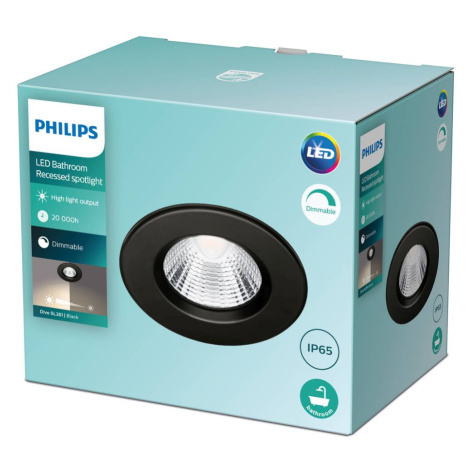 Philips Philips Dive LED bodové světlo IP65 kulaté černá