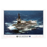 Plakát, Obraz - USS Midway - 1945 to 1997, 91.5 × 61 cm