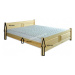 Drewmax Jednolůžková postel - masiv LK115 | 120 cm borovice Barva: Olše