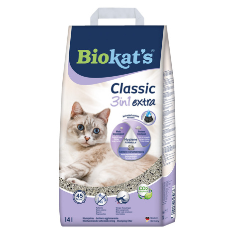 Biokat's Classic 3in1 Extra stelivo pro kočky - výhodné balení: 2 x 14 l
