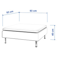 Dekoria Potah na podnožku Söderhamn, sytá červená, 93 x 93 x 40, Christmas, 704-15