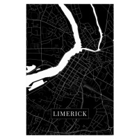 Mapa Limerick black, (26.7 x 40 cm)
