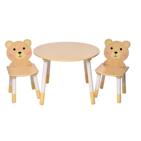 bHome Dětský stůl s židlemi Méďa