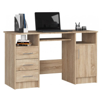 Ak furniture Volně stojící psací stůl Ana 124 cm dub sonoma