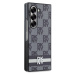 DKNY PU Leather Checkered Pattern and Stripe kryt Samsung Galaxy Z Fold 6 černý