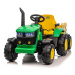Mamido Dětský elektrický traktor s vlečkou 12V 7Ah zelený