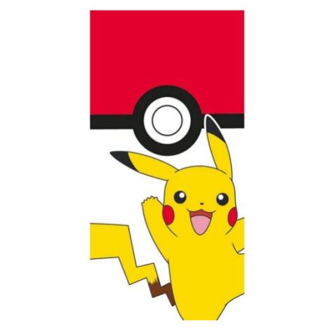 Dětská osuška Pokémon Pokéball a Pikachu, 70 x 140 cm