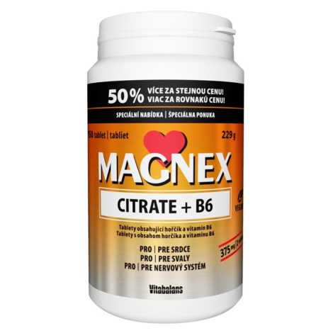 Vitabalans Magnex citrate 375 mg + B6 100+50 tablet