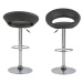 Dkton Designová barová židle Navi šedá a chromová