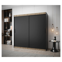 Šatní skříň Abi T Premium Barva korpusu: Černá + dub wotan, Rozměr: 200 cm