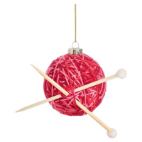 Skleněná vánoční ozdoba Knitting Ball – Sass & Belle
