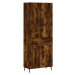 vidaXL Skříň highboard kouřový dub 69,5 x 34 x 180 cm kompozitní dřevo