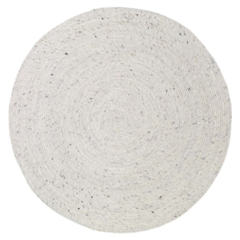 Bílý ručně vyrobený koberec ze směsi vlny a bavlny Nattiot Neethu, ø 140 cm