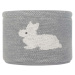 Šedý bavlněný organizér Kindsgut Bunny, ø 16 cm