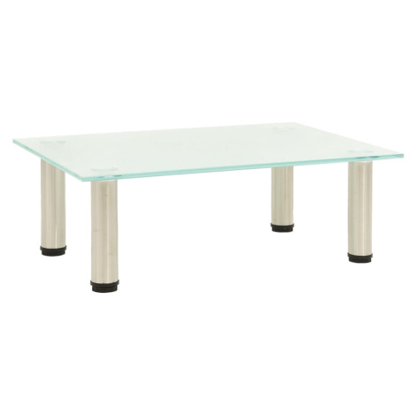 vidaXL TV stolek mléčný 40 x 35 x 17 cm tvrzené sklo