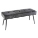 LuxD Designová lavice Bailey 100 cm tmavě šedý manšestr