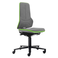 bimos Pracovní otočná židle NEON, kolečka, permanentní kontakt, Supertec, zelený flexibilní pás