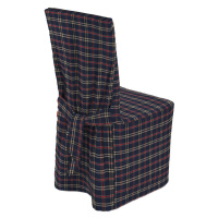 Dekoria Návlek na židli, kostka modro-červená, 45 x 94 cm, Quadro, 142-68