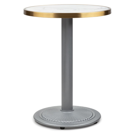 Blumfeldt Patras Jewel, mramorový stolek, secesní styl, O57,5cm, v:75cm, litinový stojan