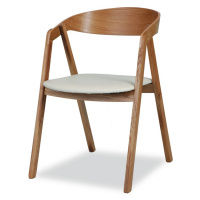 Židle Guru buk - čalouněný sedák Barva korpusu: Tmavě hnědá, látka: Micra marone
