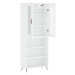 vidaXL Skříň highboard bílá 69,5 x 34 x 180 cm kompozitní dřevo