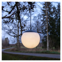 Závěsné venkovní solární svítidlo Star Trading Globus, ø 20 cm