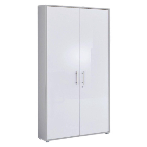 MID.YOU SKŘÍŇ NA ŠANONY, šedá, vysoce lesklá bílá cm