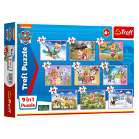 Trefl Dětské puzzle 9 v 1 (Tlapková patrola růžová)