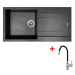 Sinks Amanda 990 Metalblack + Flexia