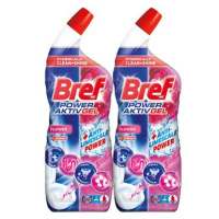 BREF Power Aktiv Gel WC Flower 2× 700 ml