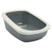 Savic kočičí toaleta Aseo XXL se zvýšeným okrajem - světlá šedá/bílá