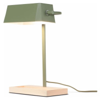 Stolní lampa s kovovým stínidlem v zeleno-přírodní barvě (výška 40 cm) Cambridge – it's about Ro