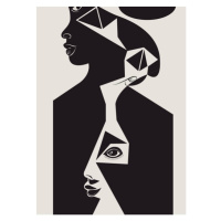 Ilustrace A geometry portrait of a woman, GetFlashFiles, 30 × 40 cm