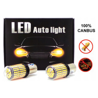 2x Led P21W BA15S 12-24V Canbus oranžová silná