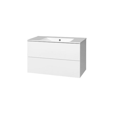 Aira, koupelnová skříňka s keramickým umyvadlem 100 cm, bílá MEREO