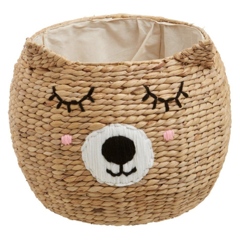 Dětský koš na hračky z vodního hyacintu v přírodní barvě ø 49x40 cm Lidi Cat Face – Premier Hous Premier Housewares