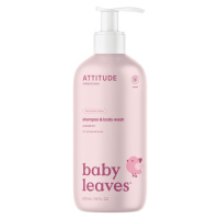 ATTITUDE Baby Leaves Dětské tělové mýdlo a šampon 2v1 bez vůně 473 ml