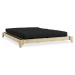 Dvoulůžková postel z borovicového dřeva s matrací a tatami Karup Design Elan Comfort Mat Natural