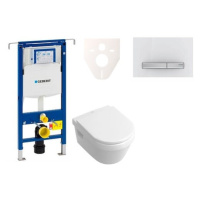 Cenově zvýhodněný závěsný WC set Geberit do lehkých stěn / předstěnová montáž+ WC Villeroy & Boc