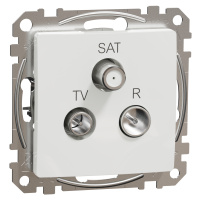 Zásuvka anténní průběžná Schneider Sedna Design TV/R/SAT 7 dB bílá