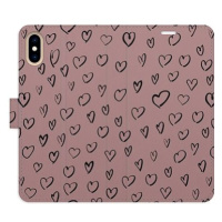 iSaprio Flip pouzdro Heart Dark 02 pro iPhone X/XS