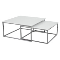 Konferenční stolek RISOP, chrom/bílý mat