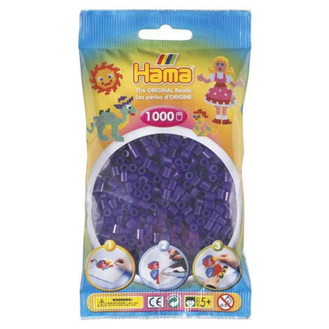 Hama H207-24 Midi Průhledné fialové korálky 1000 ks