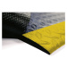 COBA Protiúnavová rohož Orthomat® Diamond, šířka 900 mm, černá / žlutá, na bm