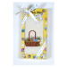 Bavlněná utěrka Darkové balení, Velikonoční košík plný kraslic, 50 x 70 cm