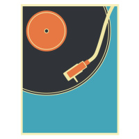 Ilustrace Retro Music Vintage Turntable Poster in, Youst, 30 × 40 cm