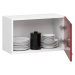 Ak furniture Závěsná kuchyňská skříňka Olivie W 60 cm bílá/červená lesklá