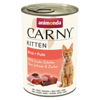 Výhodné balení Animonda Carny Kitten 24 x 400 g - hovězí a krůtí